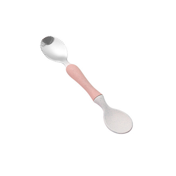 Double End Baby Spoons Children's Fruit Puree Spoon Fruit Scraping Spoons