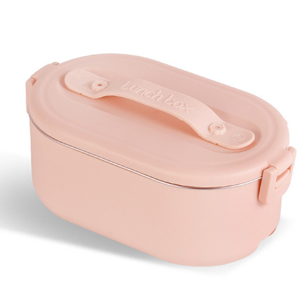 Electric Lunch Box 800ml Portable 304 Stainless Steel Heating Lunch Box for Office Travel School