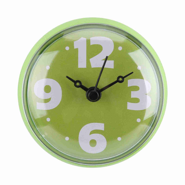 Waterproof Suction Wall Window Mirror Bath Shower Clock Bathroom Accessories Green