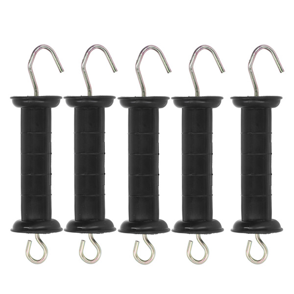 5Pcs Electric Fence Handle Insulated Gate Grip Bar with Metal Hook for Farm Pasture