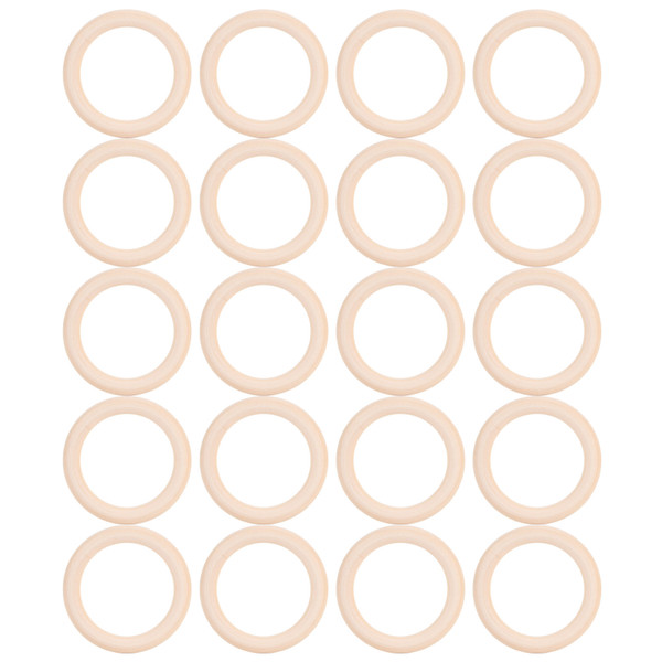 20Pcs Wood Baby Natural Teething Rings DIY Jewelry Circle Pendant Craft Making Accessory70mm