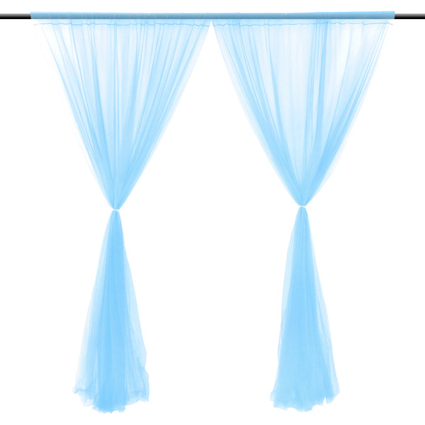 Wedding Party Window Screen Decoration Bedroom Outdoor Semi Transparent Mesh Curtains