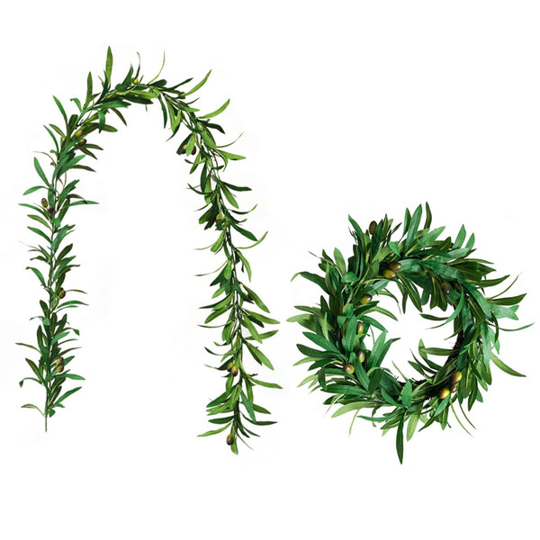 2Pcs Greenery Vine Artificial Greenery Garland Vine for Wedding Parties Home Decorations Bookstore Cafe Store Cloth Shop