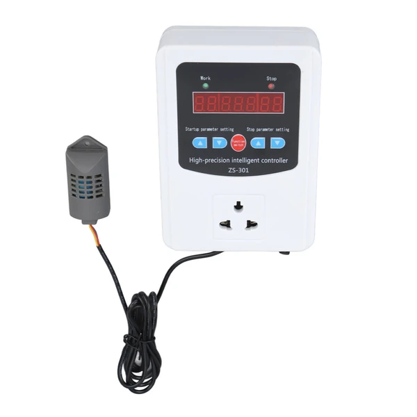 1500W Digital Humidity Controller LCD Display Humidistat Plastic Timing Air Humidity Controller for Home Farm Greenhouse UK Standard 220V