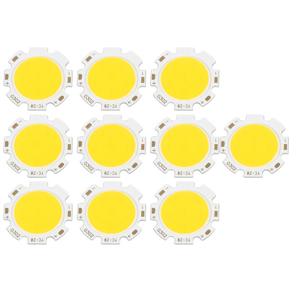 10pcs Round COB 3W High Power LED Chip Bulb Lamp Light Warm White