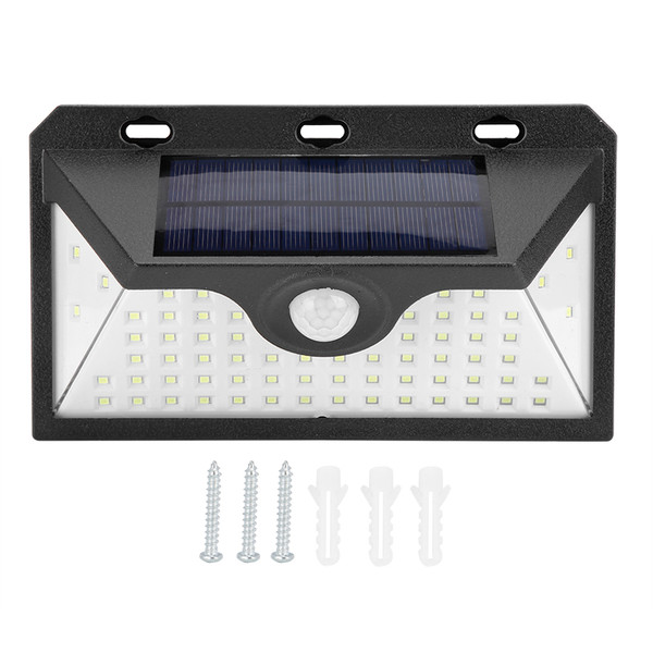 Outdoor Garden Solar Energy 66LED Wall Lamp Waterproof Human Body Induction Light