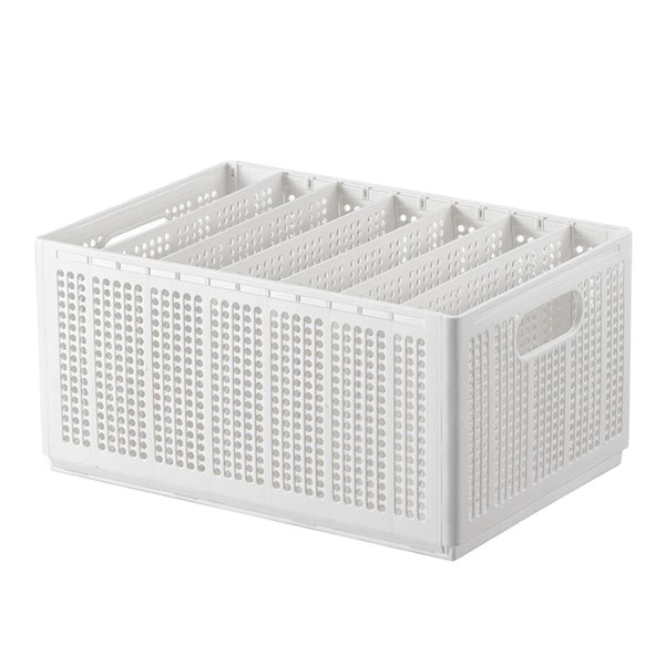 Closet Foldable Pants Storage Box Pure White Adjustable Dividers Rugged Divided Clothing Storage Boxes for Bedroom Wardrobe Large 7 Grids: 6 Baffles