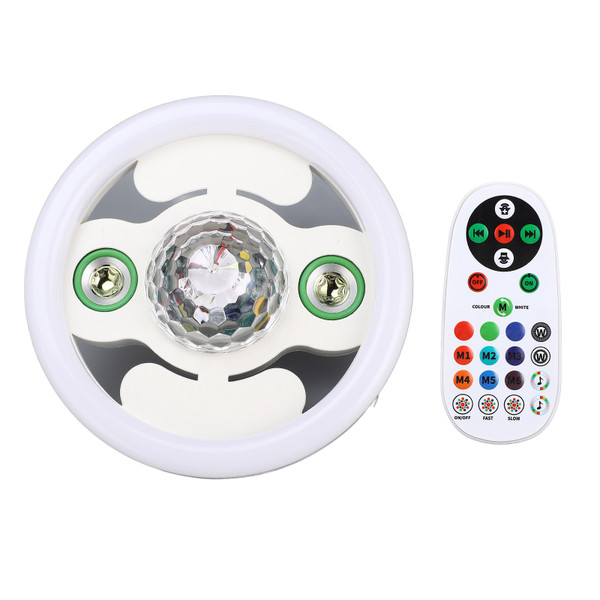 LED Bluetooth Music Light with Double Speaker Wireless 48W E27 RGB Color Changing Music Lamp with Remote Control 86‑265V
