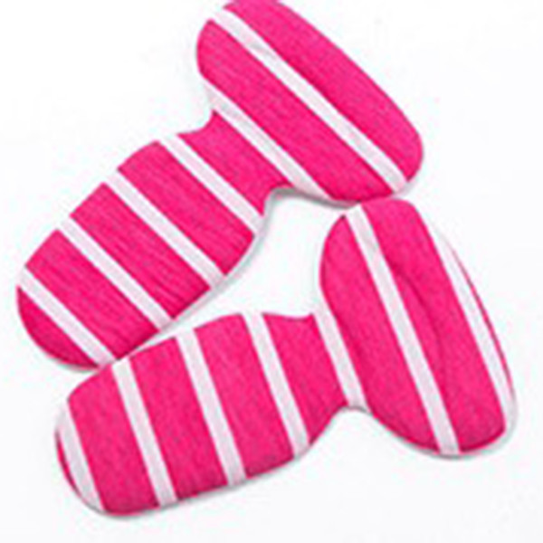 1 Pair Back Adhesive Shoe Insole Insert T Type Anti slip Soft Heel Pad Cushion Foot Care (Pink)