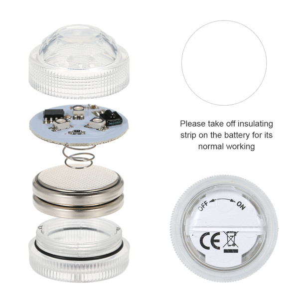 Mini LEDs RGB Submersible Light Colorful Lamp Underwater Candle Light IP68 Water Resistance with Remote Control 6pack