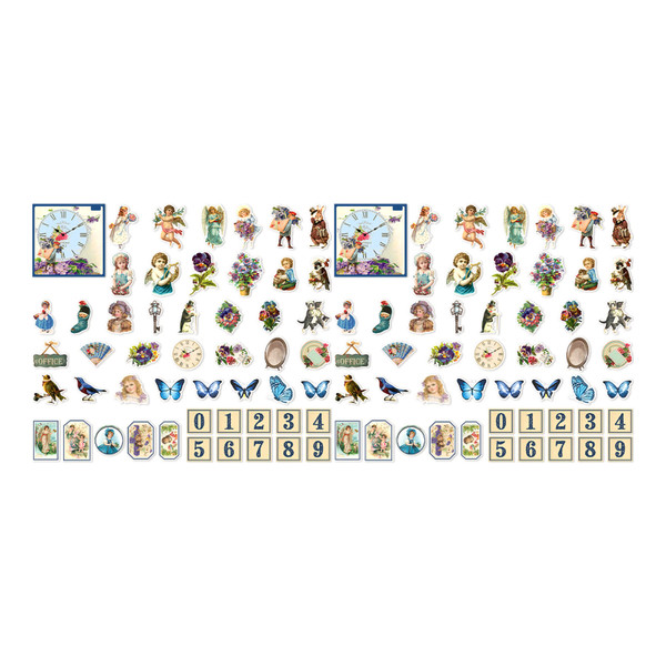 100 Sheets Vintage Stickers Fadeproof Victorian Stickers for Scrapbooking for Notebook Angel Mailman