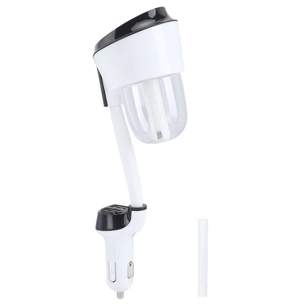 Car Air Humidifier Purifier Aroma Diffuser with USB Charging Port for Air HumidificationBlack