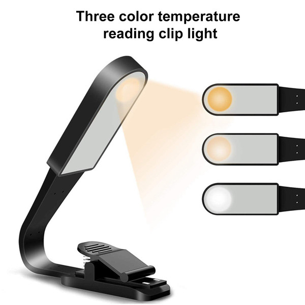 Rechargeable Infinitely Dimmable Clip Lamp Dormitory Bedside Clip Book Lamp Portable Reading Lights