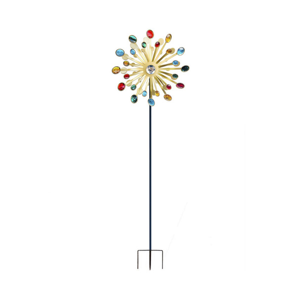 Windmills Metal Bright Colors Lighthouse Decoration Art Wind Sculpture for Yard Garden