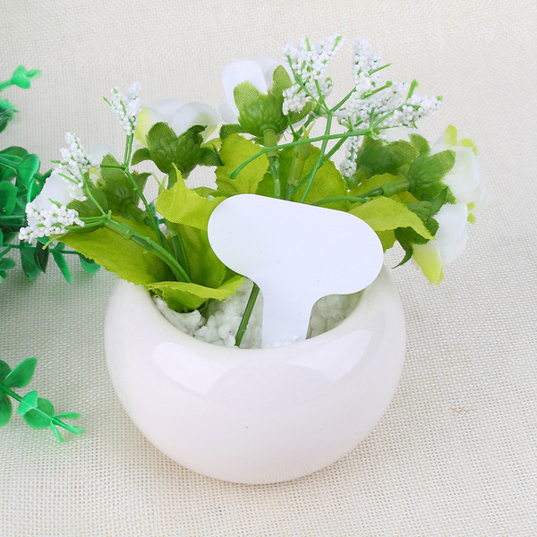 100pcs Garden Tags Plastic Plant T Shape Tags Markers Nursery Garden Labels Ornaments Garder De
