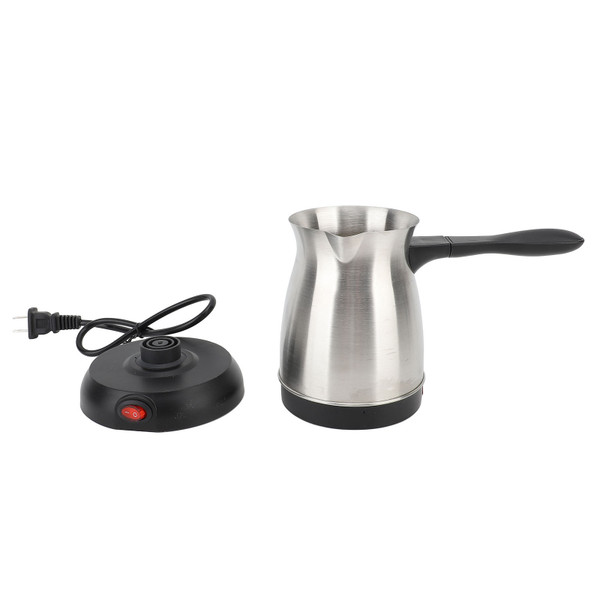 Electric Coffee Pot Ergonomic Handle 600ML Stainless Steel Turkish Coffee Maker Kettle for Home
