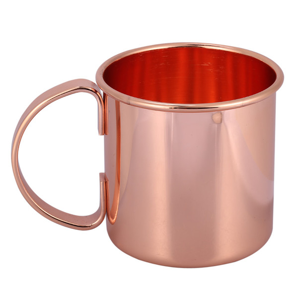1Pc Stainless Steel Copper Plating Beer Milk Coffee Tea Mug Home Bar Drinking Cup With Handle