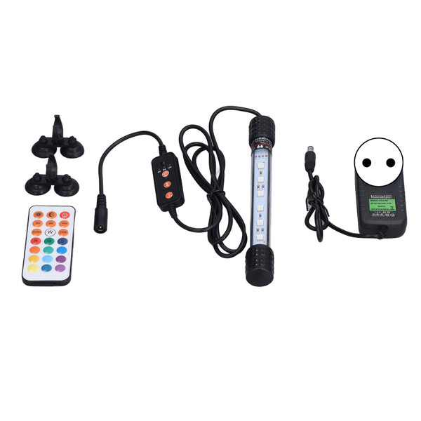 Fish Tank Light Energy Saving Environmental Bright Adjustment Timing Function Aquarium Lights 100‑240VEU Plug