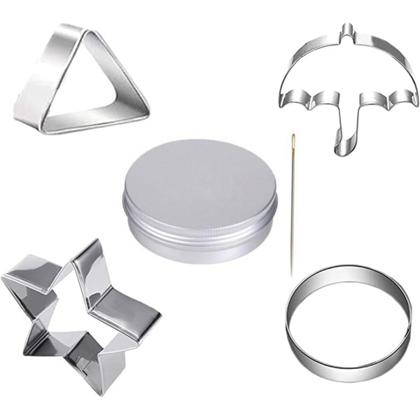 6Pcs/Set 2021 TV Stainless Steel Buckle Candy Biscuit Cutters Mold for Cake Chocolate DIY Baking Tools