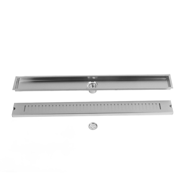 Linear Drain 304 Stainless Steel Large Discharge Capacity Prevent Clogging Shower Floor Drain for Bathroom