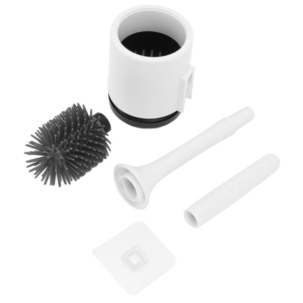 Toilet Bowl Brush and Holder Soft Sturdy TPR Detachable Base Deep Cleaning Toilet Bowl Brush for Bathroom Toilet