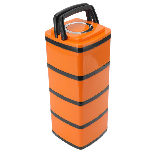 304 Stainless Steel Insulated Bento Box Leakproof Stackable Japanese Insulated Lunch Box for Students Office Workers 4 Layers 2.9L