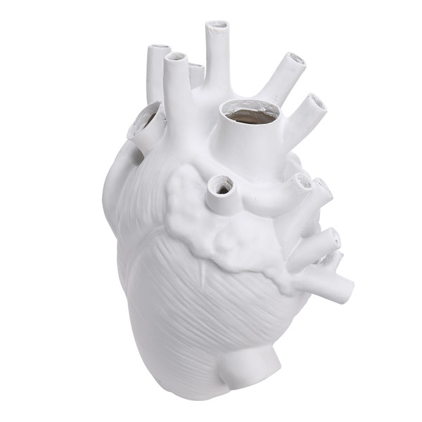 Heart Shape Vase Resin Flower Arrangement Vase Ornament Home Decoration