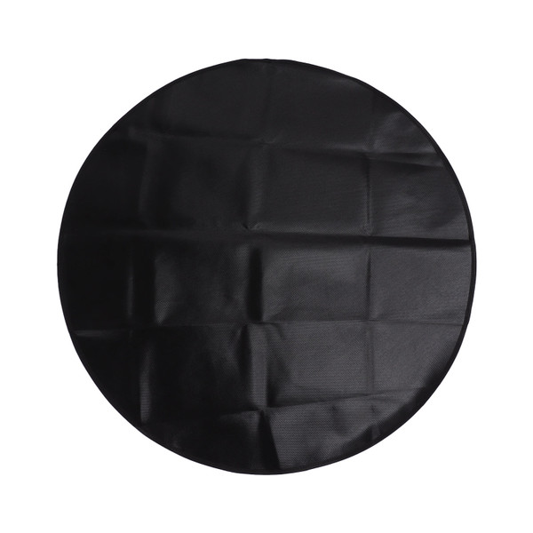 BBQ Mat Round 2 Layers Silicone Coated Fiberglass Cloth Fireproof Film Grill Floor Pads for Lawn Smokers Deck Patio 61cm / 24in