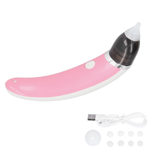 Nasal Suction Device Baby Booger Snot Suction Safe Hygienic Electric Nose Cleaner for Newborns ToddlersPink
