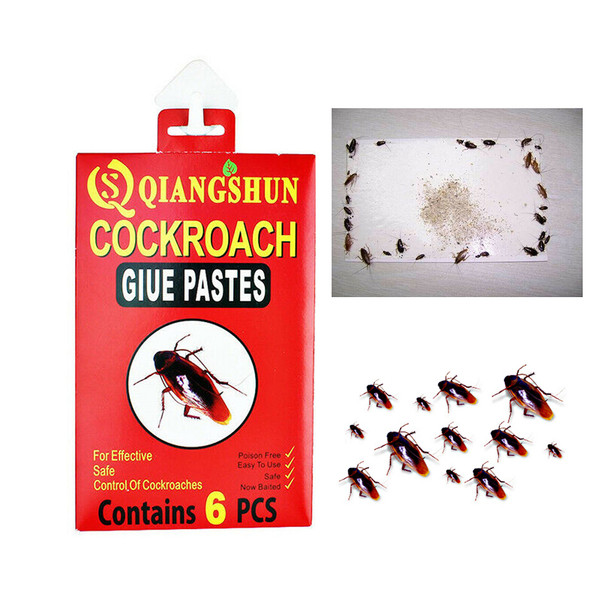 6PCS Cockroach Sticker Glue Plate Cockroach Bait Traps for Home Pest Control