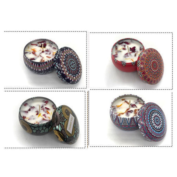 Scented Candles Set with Rose Lavender Lemon Cocoa Scents Portable Aromatherapy Candle for Meditation Massage