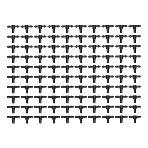 100PCS 4/7 Hose Connector Tee Connector Fittings for Garden Drip Irrigation Watering System