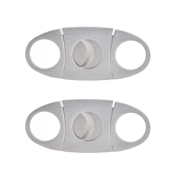 2pcs Cigar Cutter Double Cut Blade Incisive Easy to Cut Stainless Steel Cigar Guillotine for Men