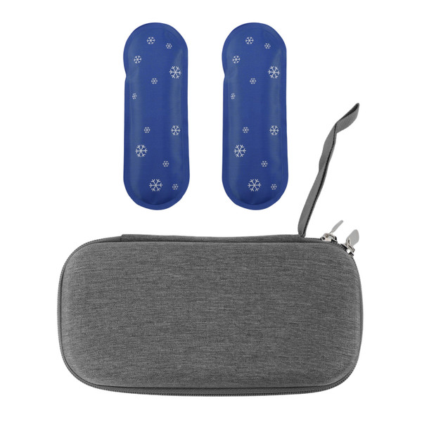 Insulin Cooler Travel Case Portable Insulin Cooling Bag with 2 Ice Pack Inner Pouch for Insulin Pen Medication Type 3