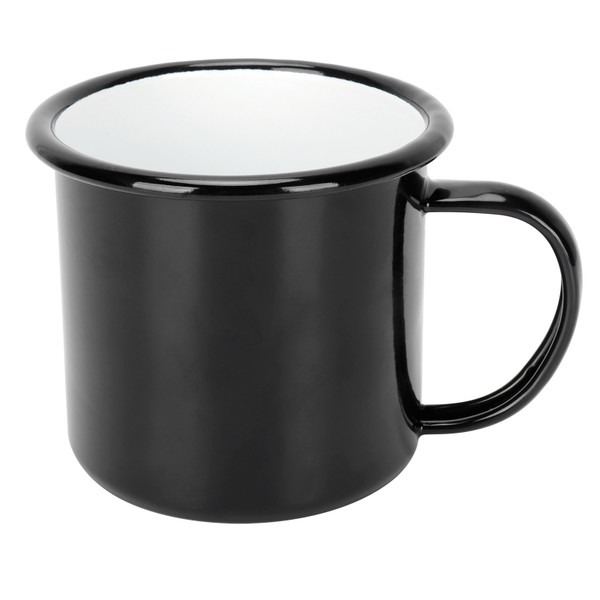 8cm 350ml Enamel Cup Environmentally Friendly Thickened Water Cup for Coffee Wine Water SuppliesBlack