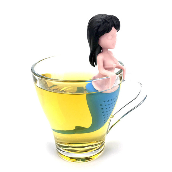 Mermaid Tea Strainer Silicone Tea Filter Sexy Mermaid Tea Infuser Reusable Mini Strainer
