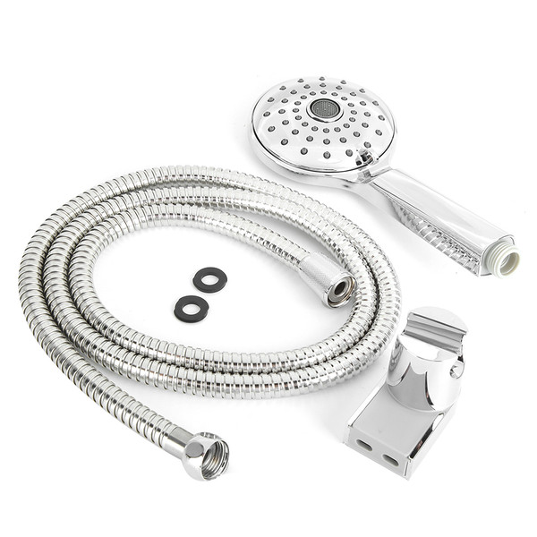 G1/2in Electroplating Hand Shower Set Handheld Shower Head Hose Bracket Kit Accessories
