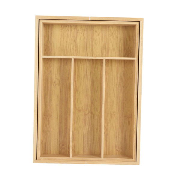 Kitchen Silverware Organizer Expandable for Drawers Utensil Storage Cutlery Tray Bambusoideae 6 Slots
