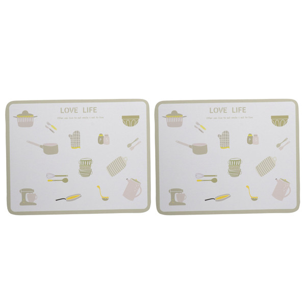 2pcs Coffee Mat Prevent Movement Absorbent Coffee Bar Mat Vibration Dampening Waterproof Coffee Maker Mat for Countertops 30x40cm/11.81x15.75in