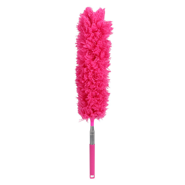 Household Soft Flexible Duster Dust Cleaner Stainless Steel Telescoping Extension Pole Rose Rod
