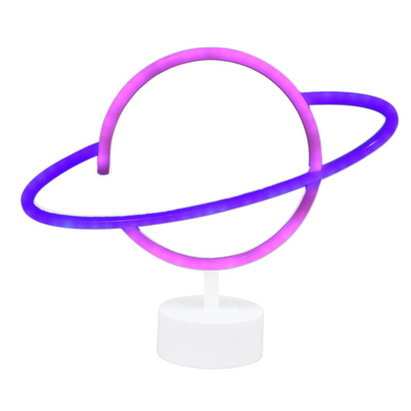 LED Planet Neon Sign Desktop Decorative Neon Light Lamp for Birthday Festival Party