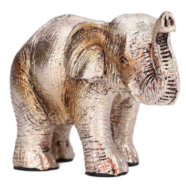 Elephant Statue Synthetic Resin Retro Style Exquisite Workmanship Elegant Cute Elephant Decoration FigurineType A