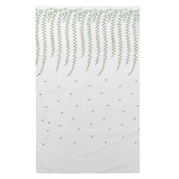 1x2.5m Green Willow Leaves Printed Modern Tulle Curtains Window Voile Curtain for Living Room Bedroom
