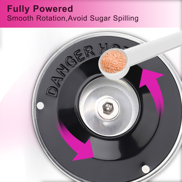 Portable Cotton Candy Machine Desktop Cotton Candy Maker 450W Candy Floss Machine with Splash Prevention Bowl Sugar Scoop 10pcs Candy Sticks for Home Use