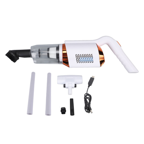 Car Home Dual Purpose Vacuum Cleaner High Suction Portable Cordless Vacuum Cleaner for Car Home Elegant White