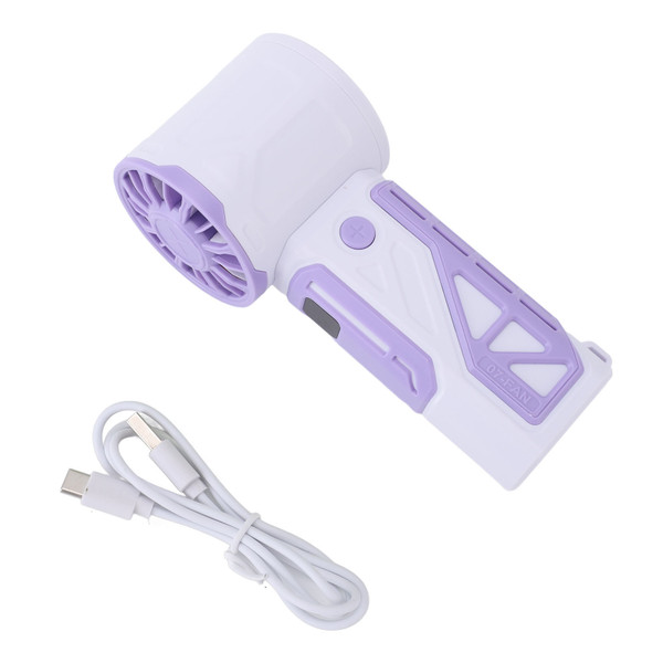 Handheld Turbo Fan 100 Speeds 4000mAh Battery Rechargeable Portable Mini Fan for Outdoor Travel Purple
