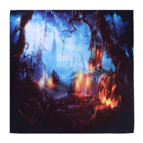 Halloween Tapestry Decorative Scary Funny Wall Hanging Blanket for Party Home Bedroom150x150cm