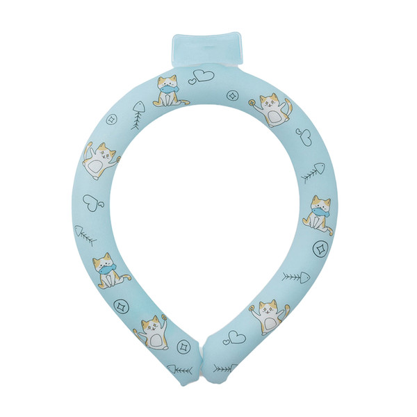 Neck Cooler TPU PCM Reusable Neck Cooling Tube Wearable Cooling Neck Wrap for Summer Hot Weather Outdoor Workers Sports Blue