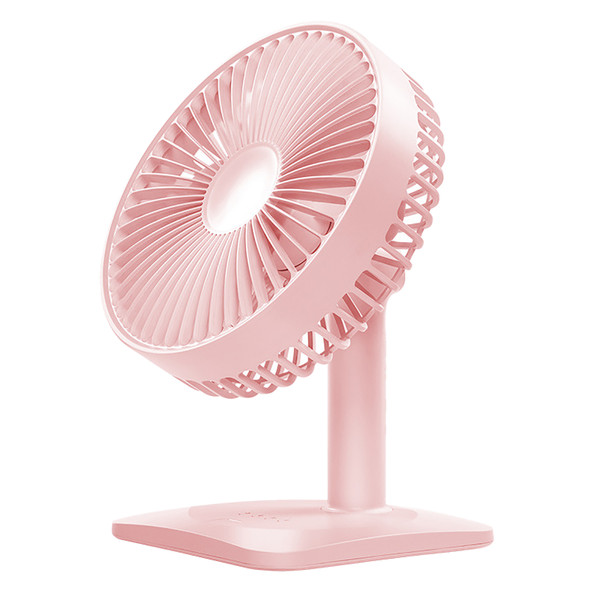 USB Desk Fan Strong Wind Low Noise 3 Speeds Portable Small Personal Fan for Home Office Use Pink