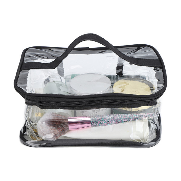 PVC Toiletry Bag Waterproof Transparent Bag Portable Travel Hand Carrying Storage Bag
